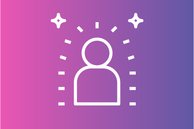 A person with two stars and lines around them